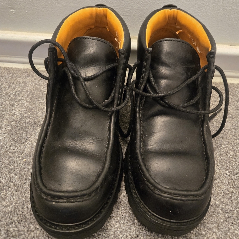 Mens Black Timberland Leather Boots 10M